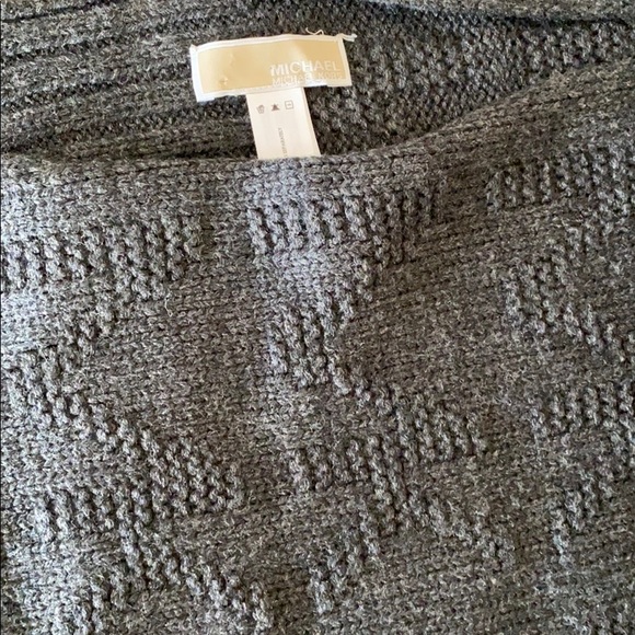 Michael Kors logo mens knit gray scarf classic - Picture 3 of 3